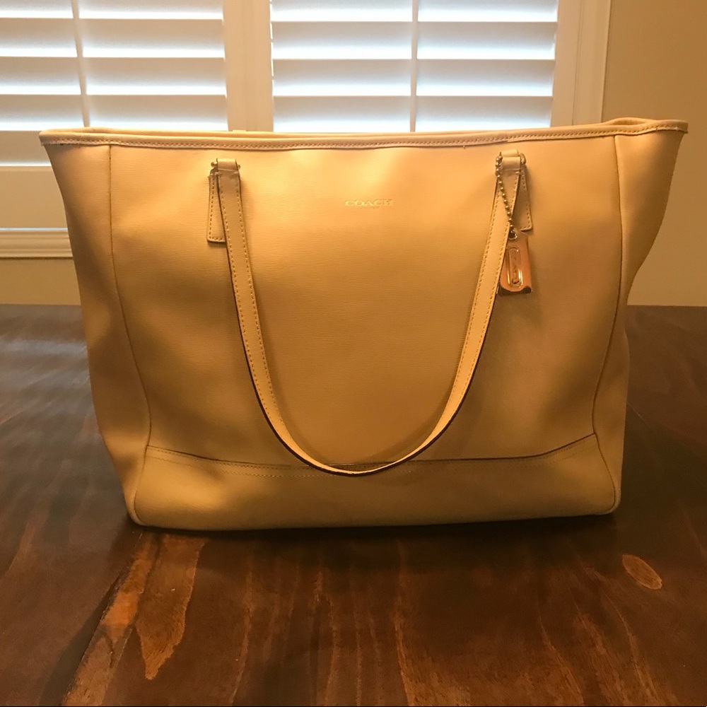Coach Saffiano Leather Large City Tote